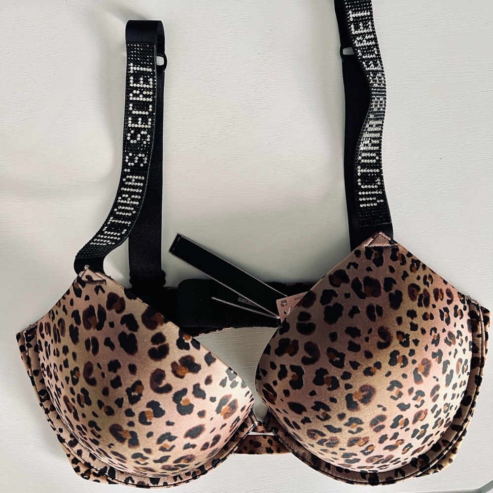Victoria secret animal print very sexy push up bra size 32D NEW - Picture 4 of 7